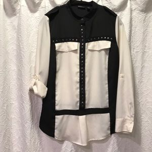 Dress shirt with rivet details-Final Price